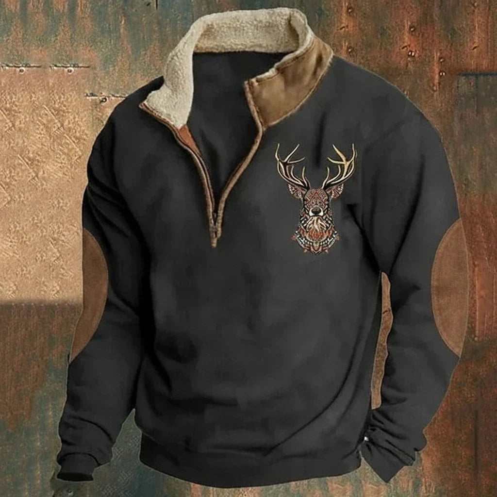 Cazel | Sweat élégant à imprimé cerf